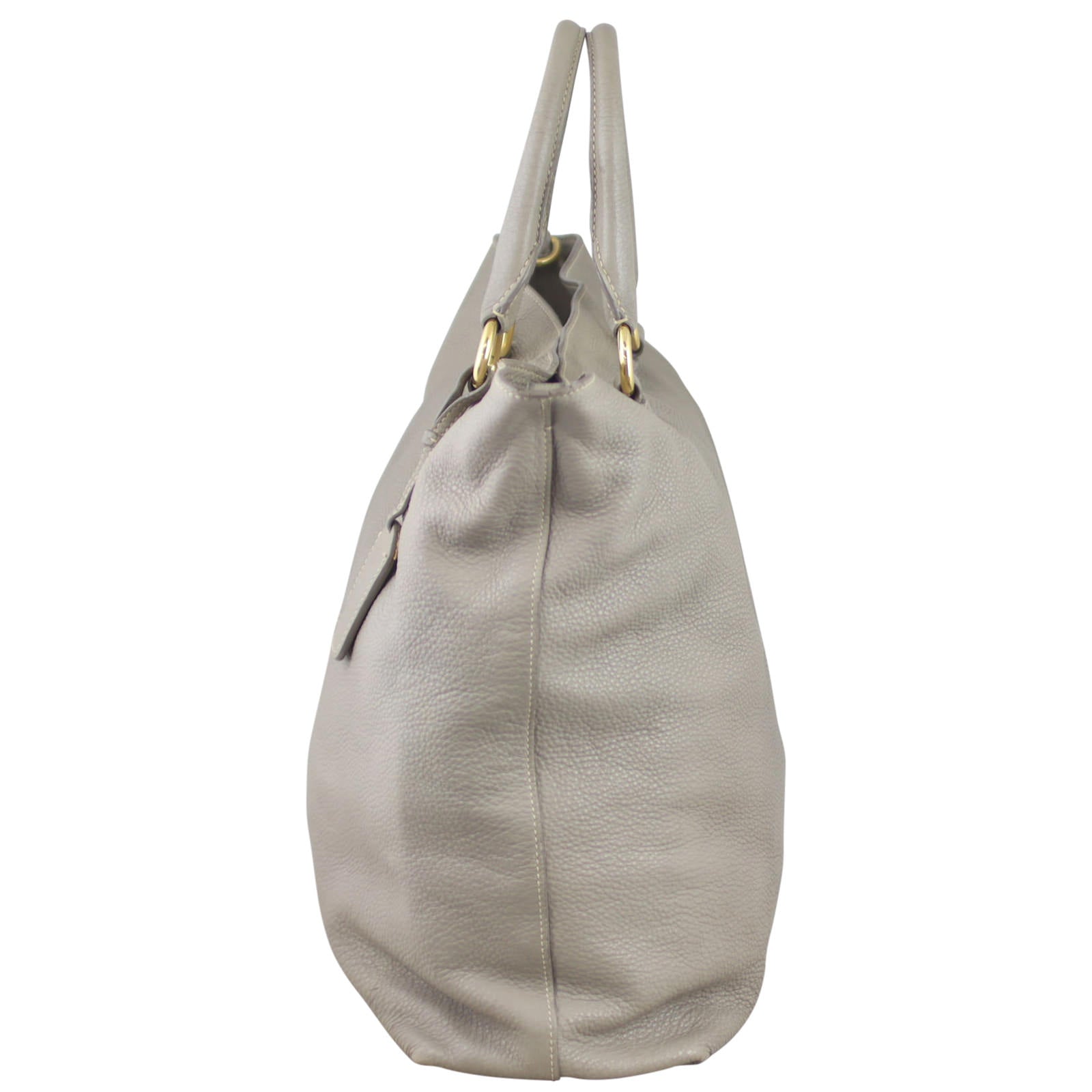 Prada Vitello Daino Large Shopping Tote Left