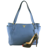 Prada Vitello Daino Side Pocket Tote Bag Scale