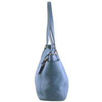 Prada Vitello Daino Side Pocket Tote Bag Left