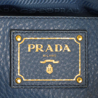 Prada Vitello Daino Side Pocket Tote Bag Stamp