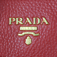 Prada Vitello Daino Tote Logo