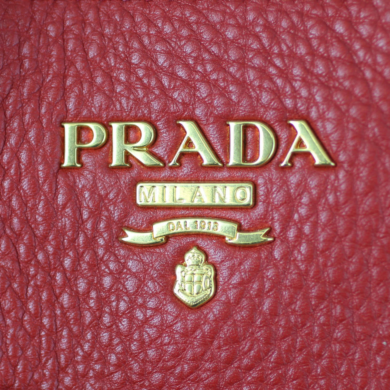 Prada Vitello Daino Tote Logo
