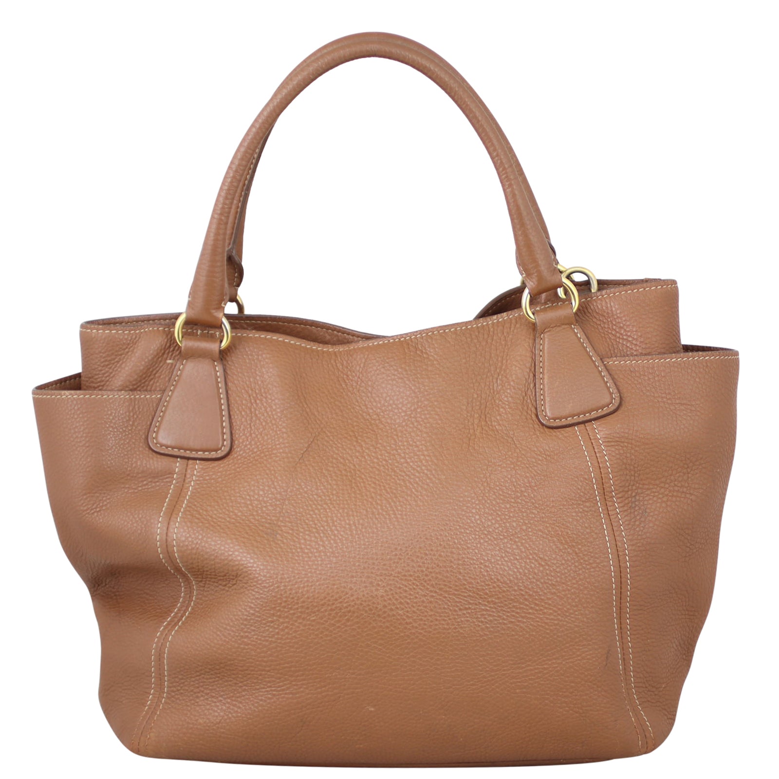 Prada Vitello Daino Twin Pocket Tote Back