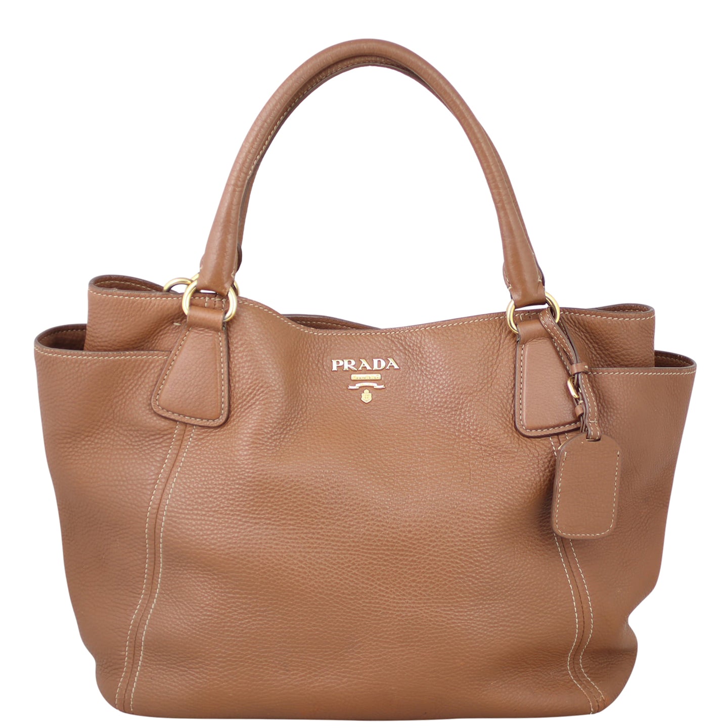 Prada Vitello Daino Twin Pocket Tote Front