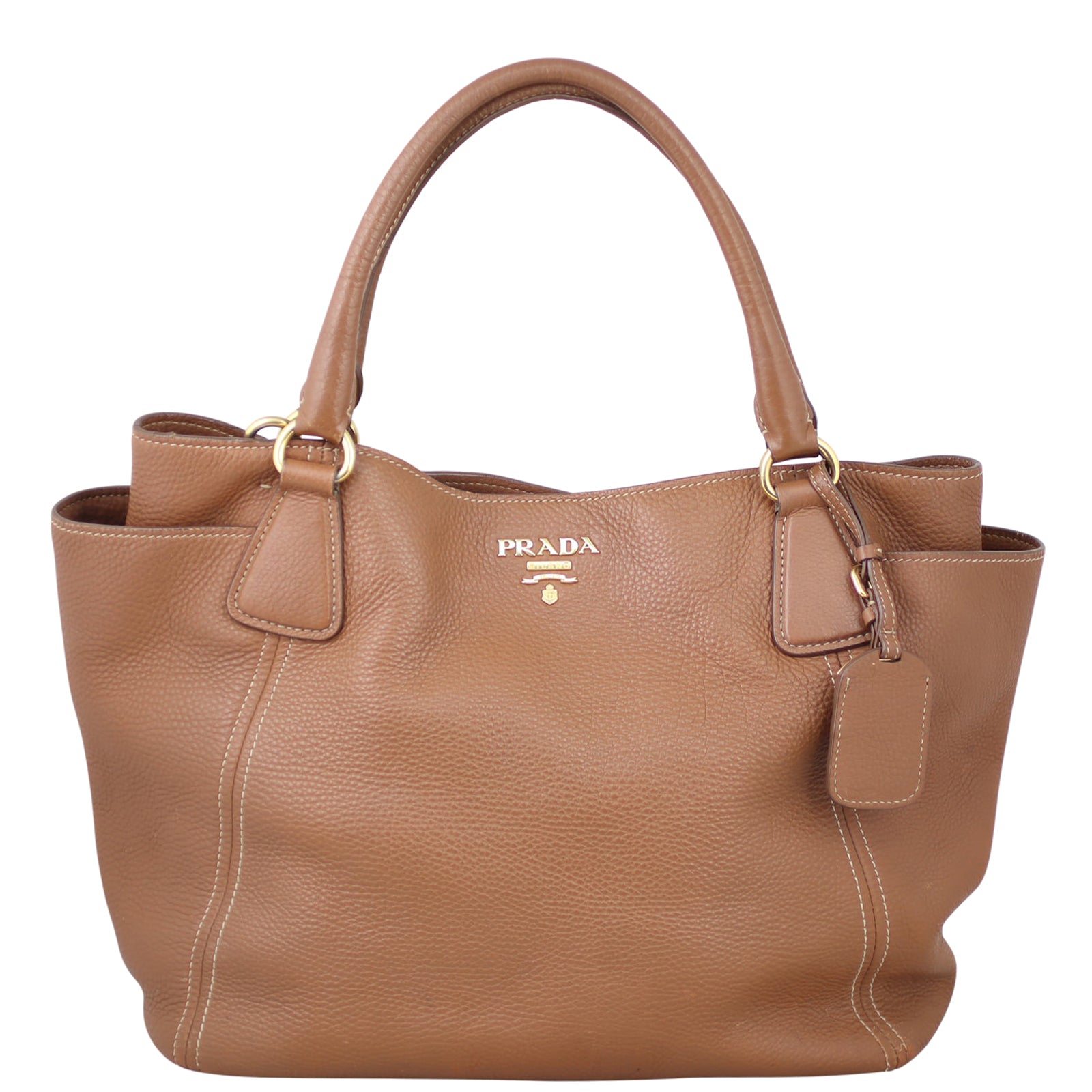 Prada Vitello Daino Twin Pocket Tote Front