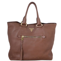 Prada Vitello Daino Two Way Shopping Tote Front