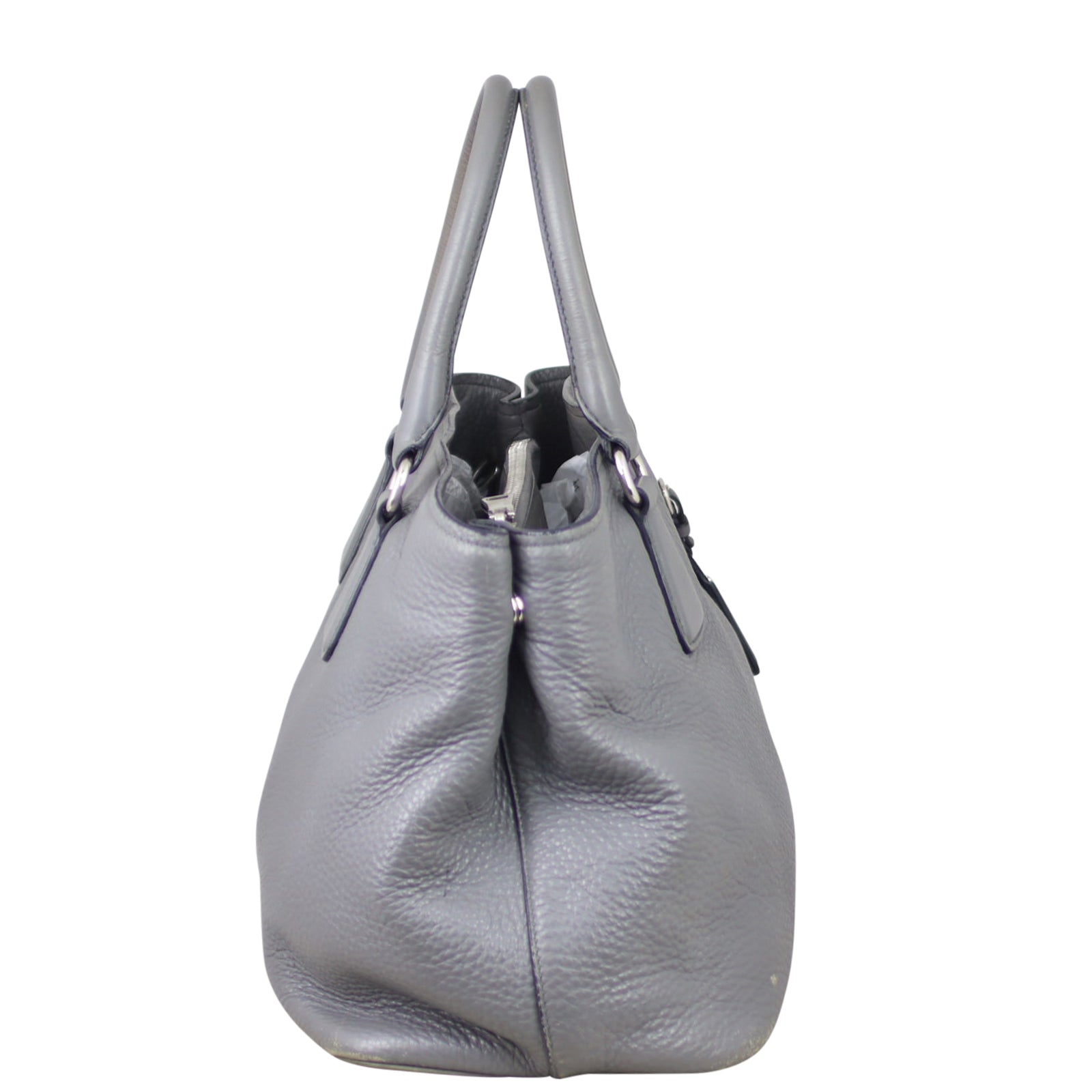 Prada Vitello Daino Two Way Tote Side