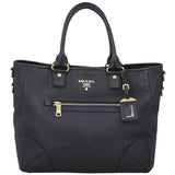 Prada Vitello Daino Zip Tote Bag Front