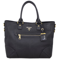 Prada Vitello Daino Zip Tote Bag Front