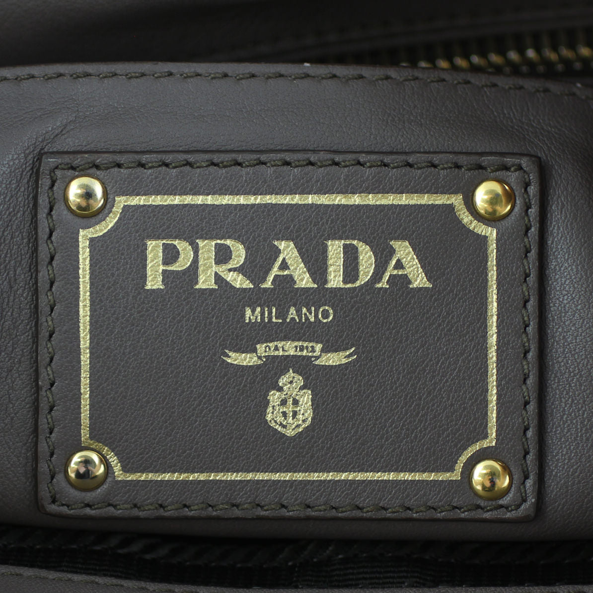 Prada Vitello Morbido Large Expandable Shopper Tote Stamp