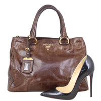 Prada Vitello Shine Two-Way Tote Shoe