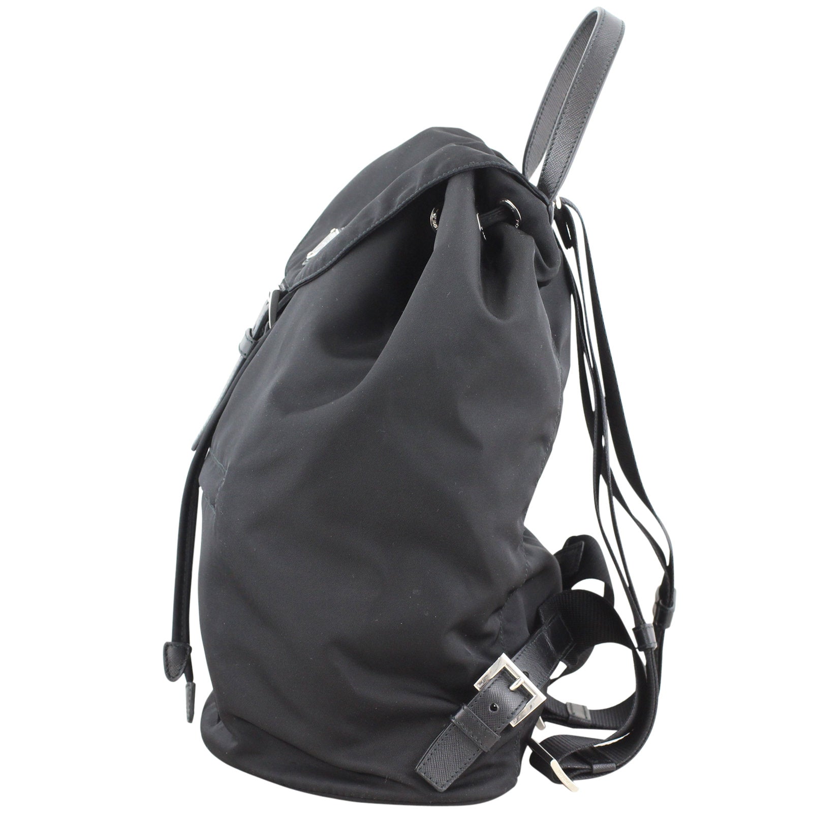 Prada Zainetto Vela Medium Drawstring Backpack Left