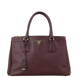 Prada Saffiano Galleria Double Zip Tote Small Front
