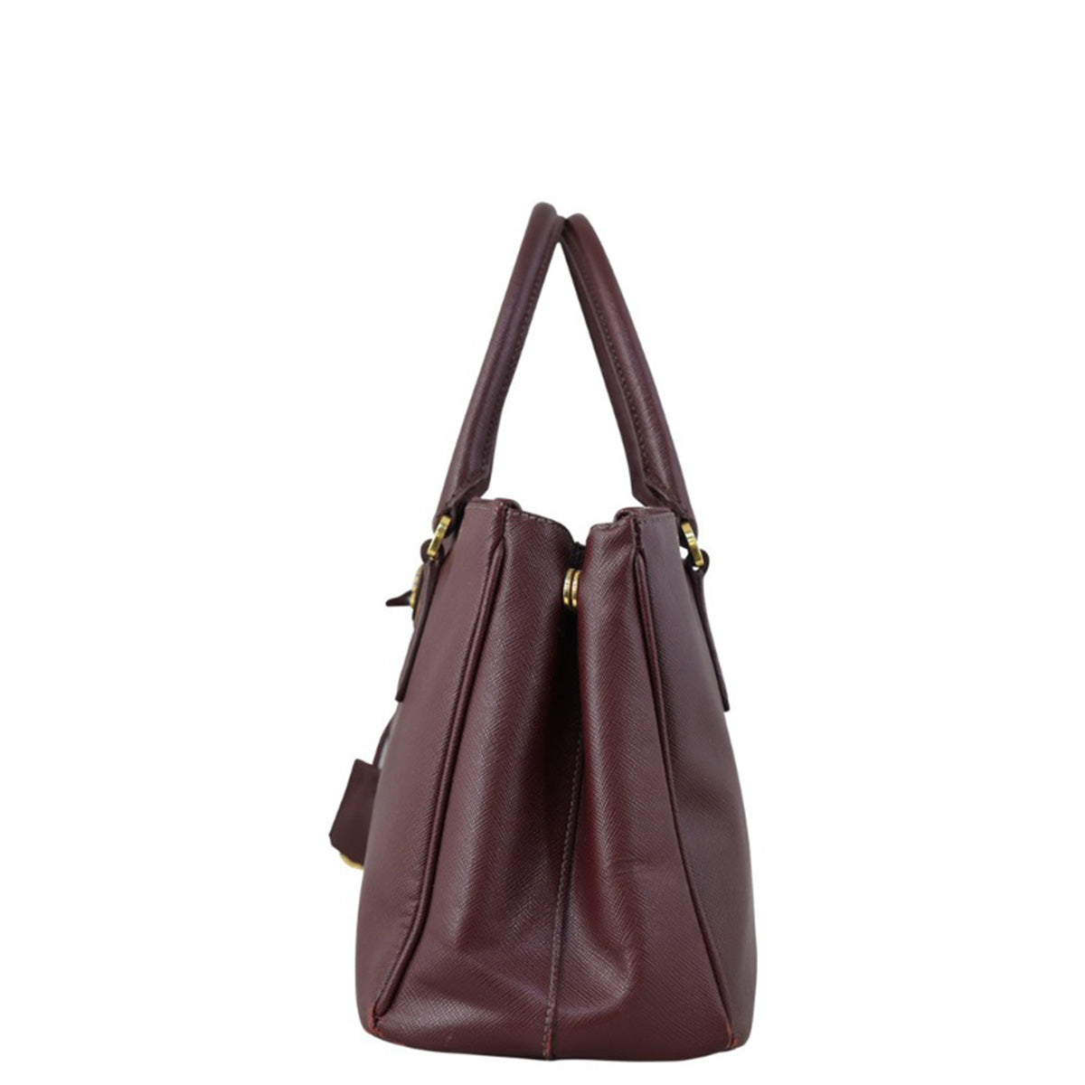 Prada Saffiano Galleria Double Zip Tote Small Side