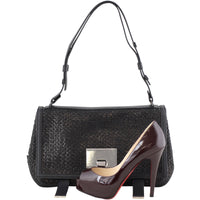 Proenza Schouler Courier Woven Shoulder Bag Scale