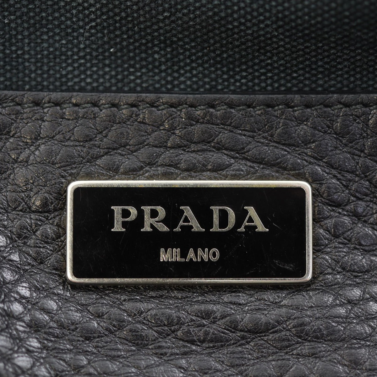 Prada Vitello Daino Two Way Tote Stamp
