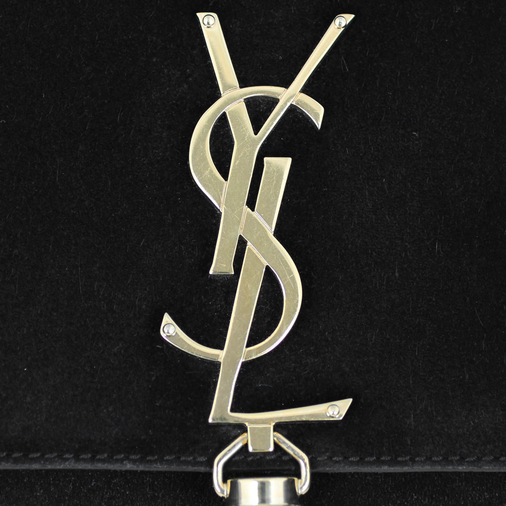 Saint Laurent Cassandre Tassel Clutch Logo