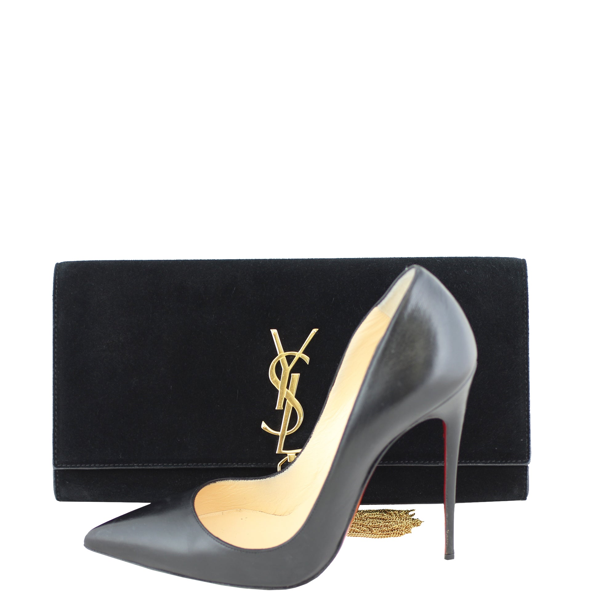 Saint Laurent Cassandre Tassel Clutch Scale