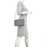 Saint Laurent Kate Medium Tassel Satchel Crocodile Embossed Mannequin