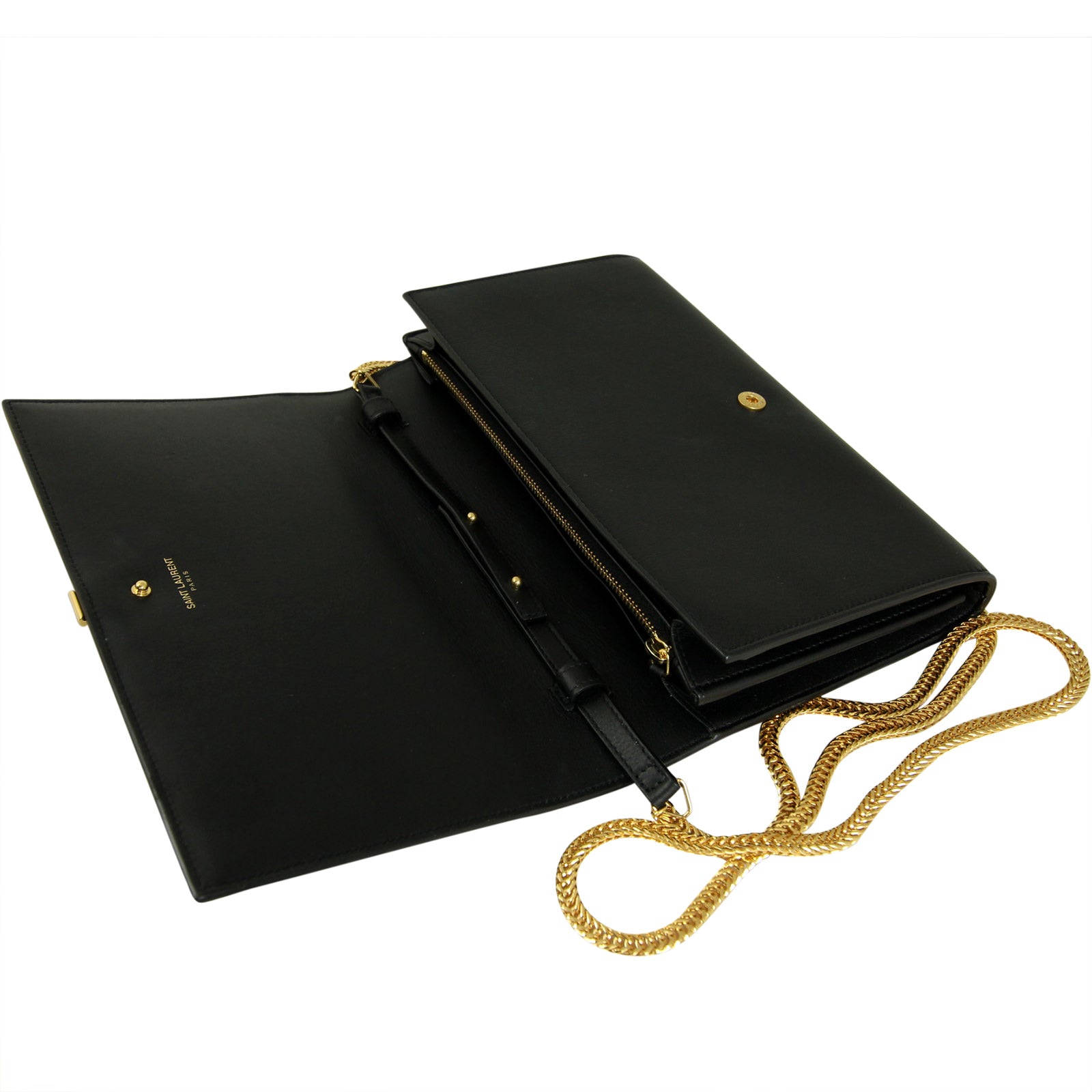 Saint Laurent Y Ligne Crossbody Chain Bag Open