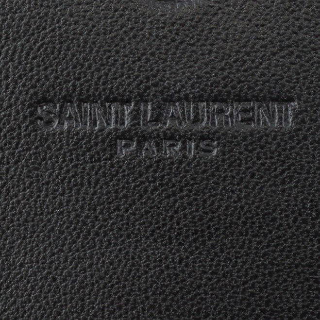 Saint Laurent Crocodile Embossed Chain Wallet Stamp