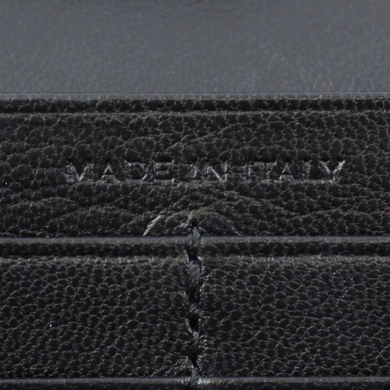 Saint Laurent Crocodile Embossed Chain Wallet Stamp 2