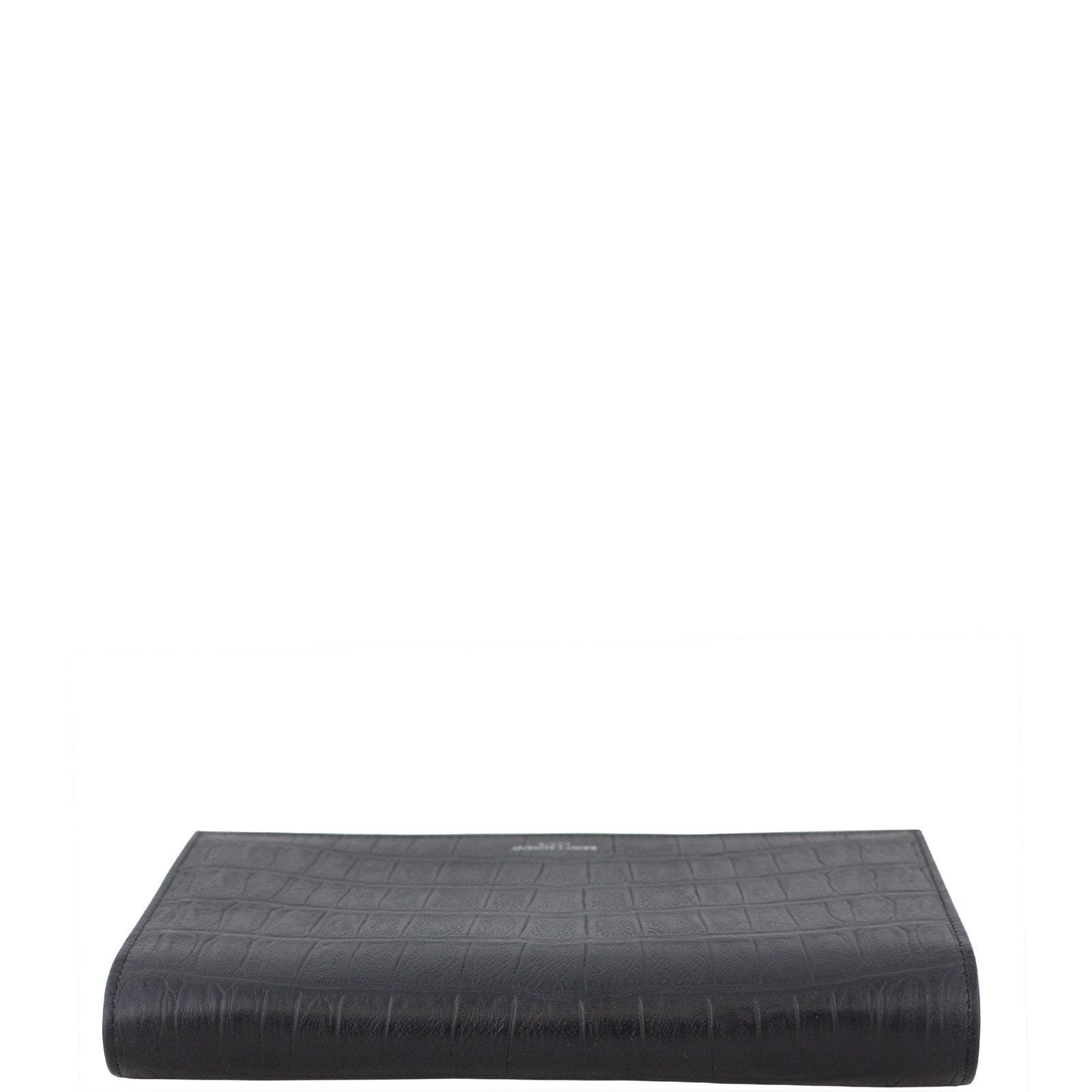 Saint Laurent Crocodile Embossed Chain Wallet Top