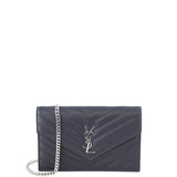 Saint Laurent Monogram Envelope Chain Wallet Front