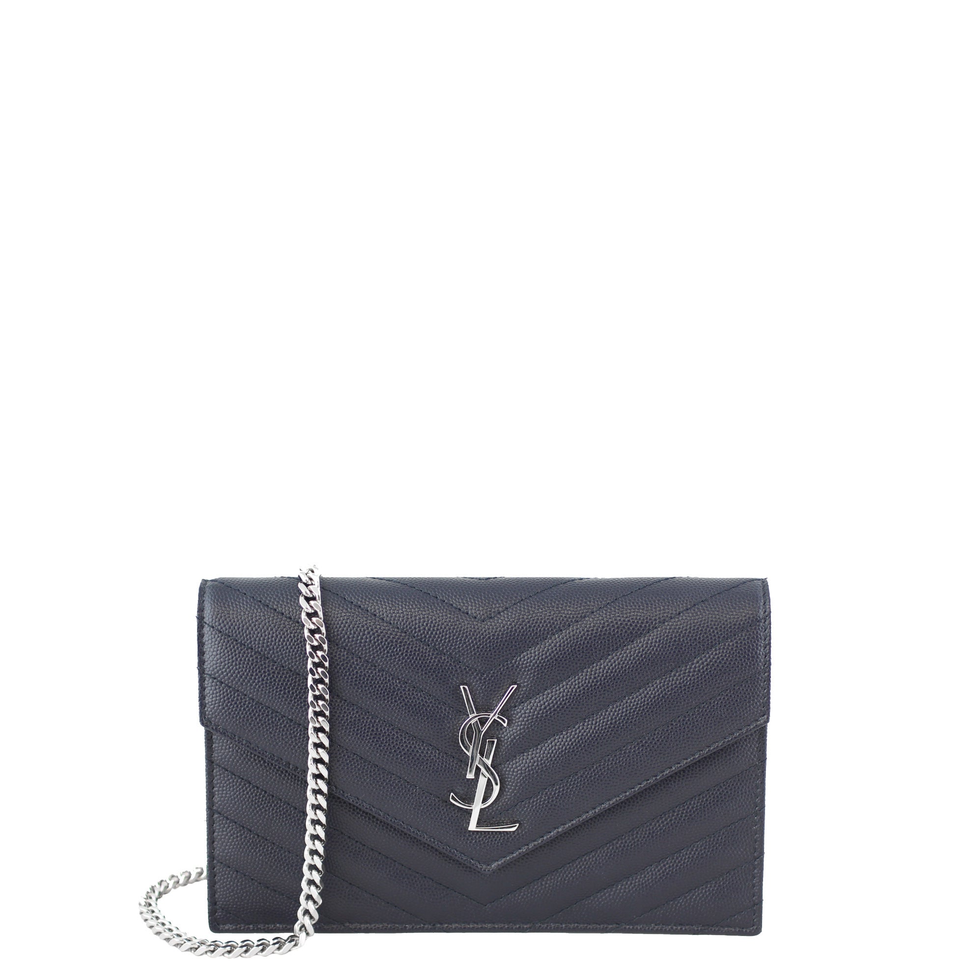 Saint Laurent Monogram Envelope Chain Wallet Front