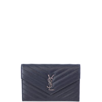 Saint Laurent Monogram Envelope Chain Wallet Front
