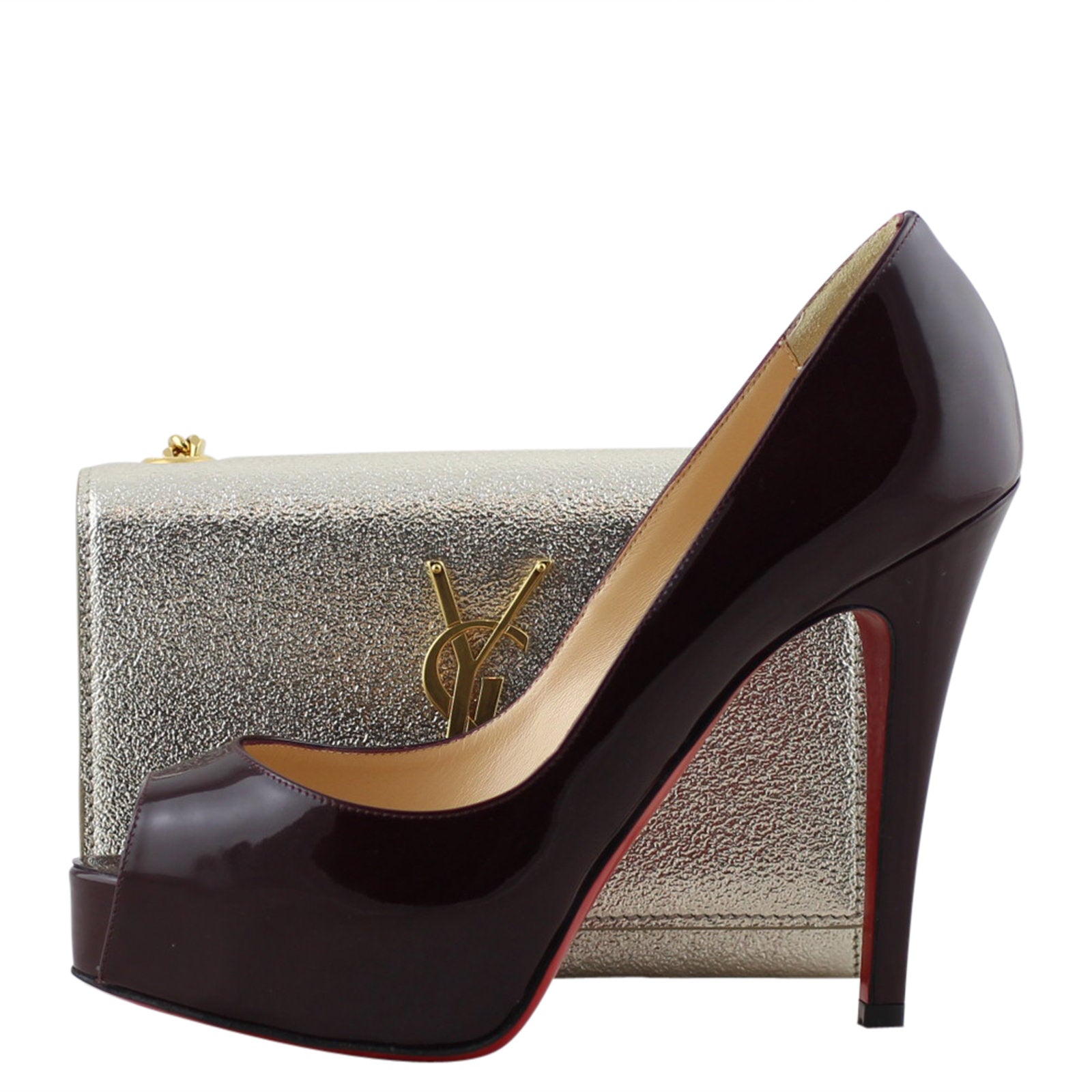 Saint Laurent Kate Chain Bag Small shoe comparison