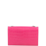 Saint Laurent Kate Medium Tassel Satchel Crocodile Embossed Back