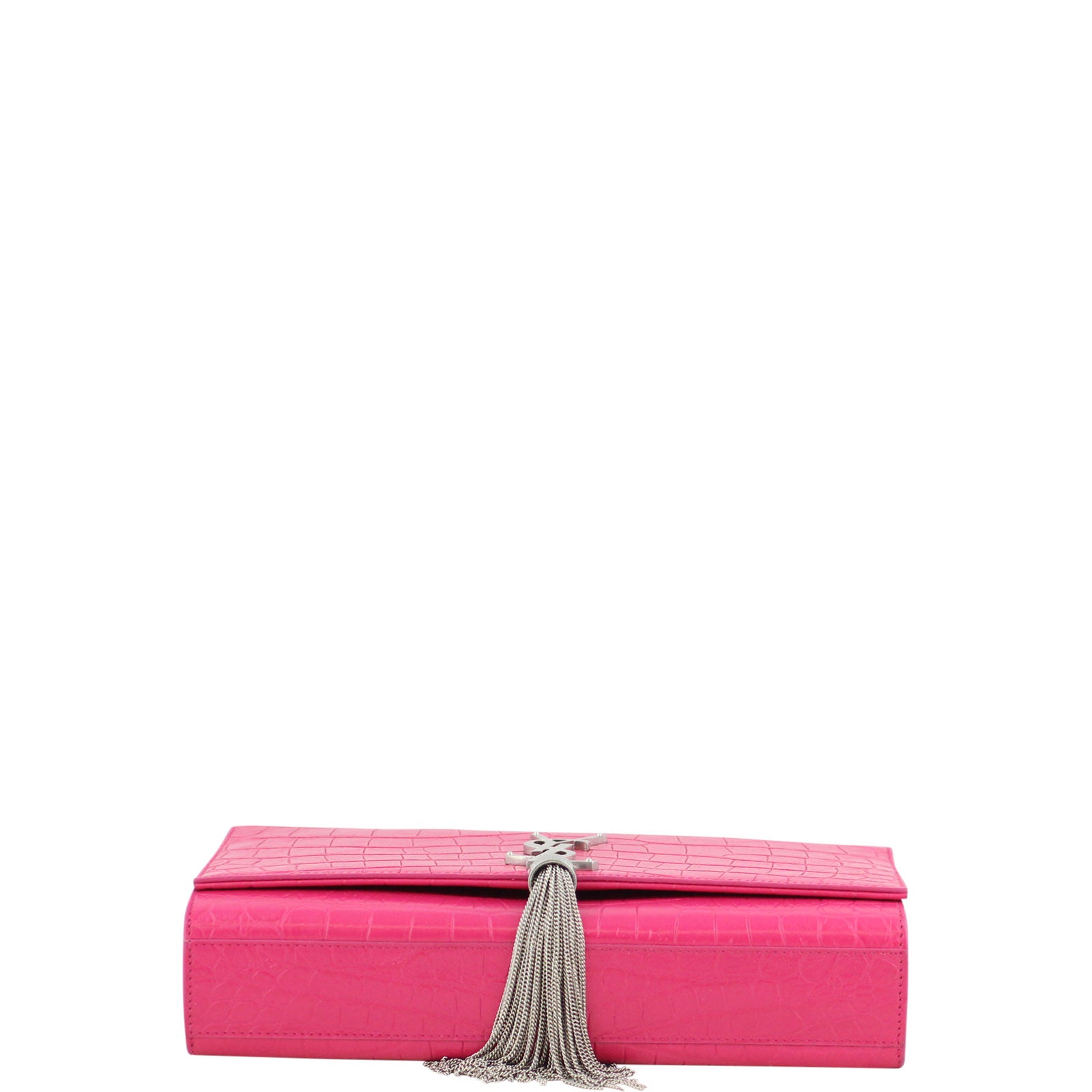 Saint Laurent Kate Medium Tassel Satchel Crocodile Embossed Base