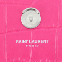 Saint Laurent Kate Medium Tassel Satchel Crocodile Embossed Exterior