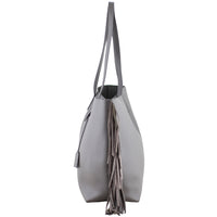 Saint Laurent Large Fringe Shopping Tote Left