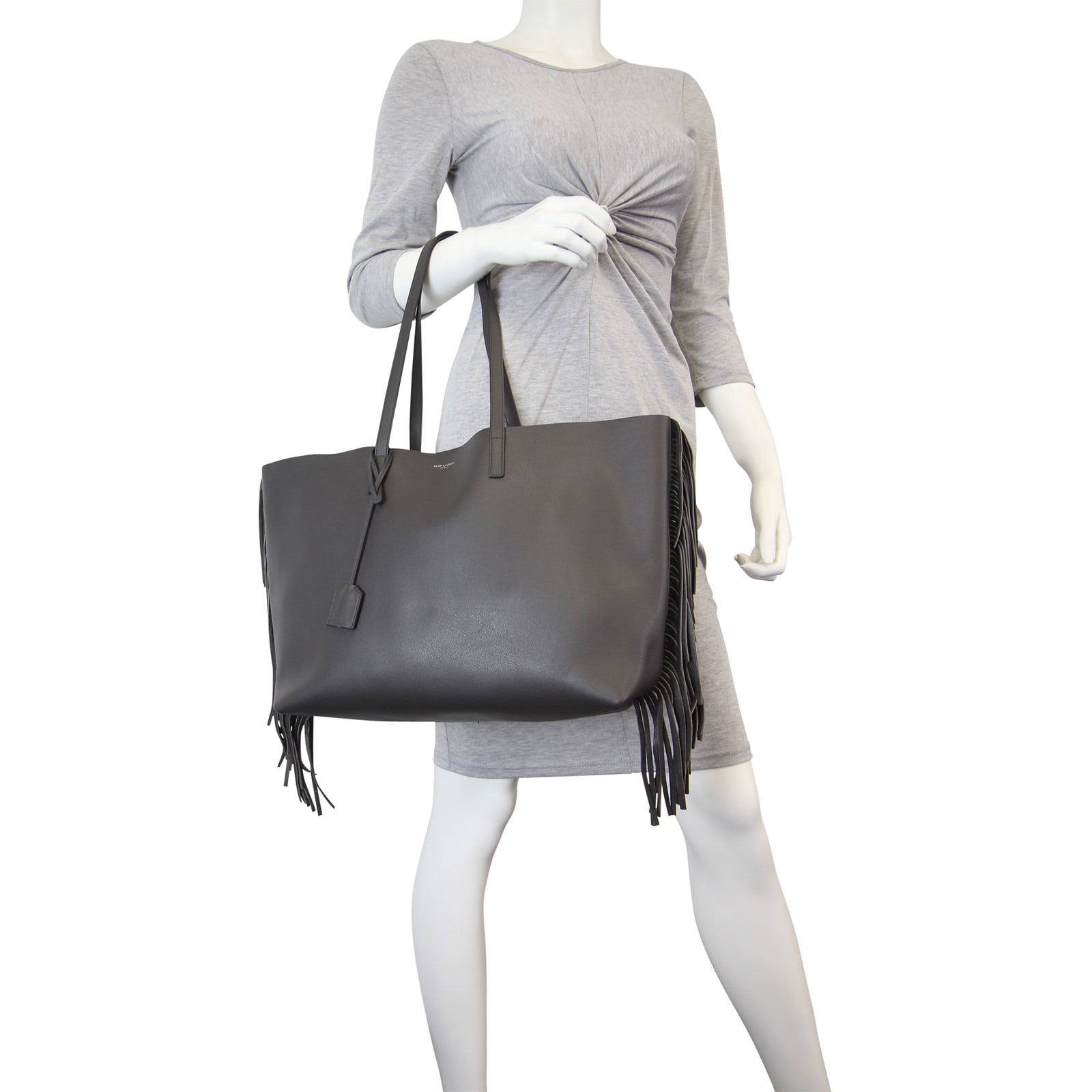 Saint Laurent Large Fringe Shopping Tote Mannequin