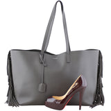 Saint Laurent Large Fringe Shopping Tote Scale