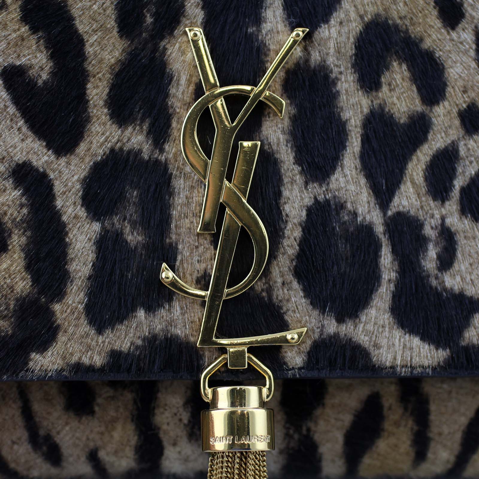 Saint Laurent Classic Medium Kate Tassel Satchel Leopard 