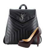Saint Laurent Loulou Monogram Backpack Medium shoe