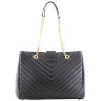 Saint Laurent Matelassé Chevron Shopping Tote Back
