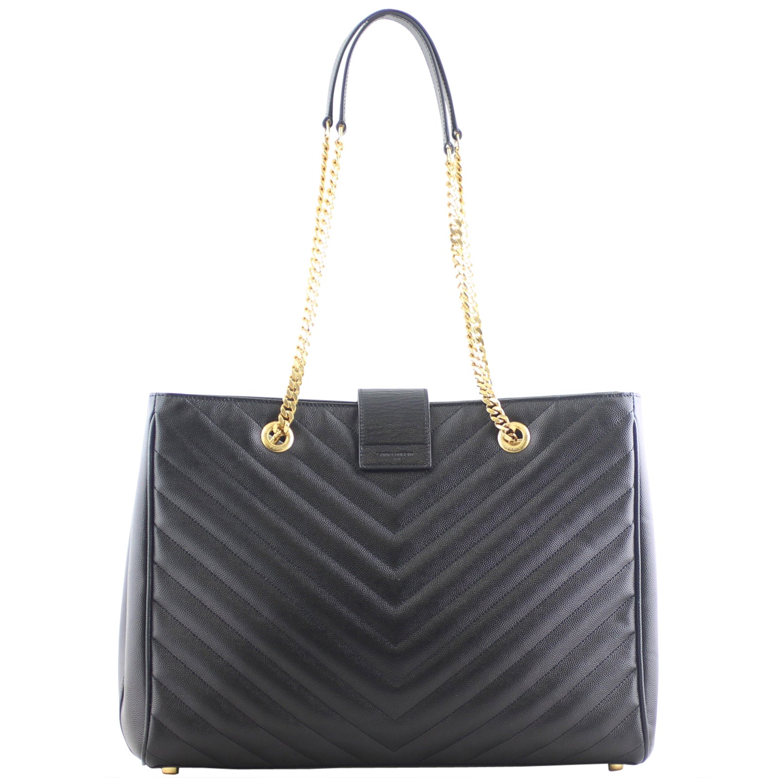 Saint Laurent Matelassé Chevron Shopping Tote Back