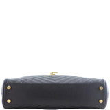 Saint Laurent Matelassé Chevron Shopping Tote Base