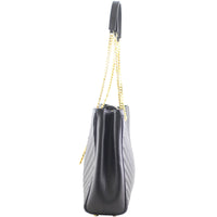 Saint Laurent Matelassé Chevron Shopping Tote Left
