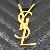 Saint Laurent Matelassé Chevron Shopping Tote Logo