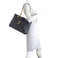 Saint Laurent Matelassé Chevron Shopping Tote Mannequin