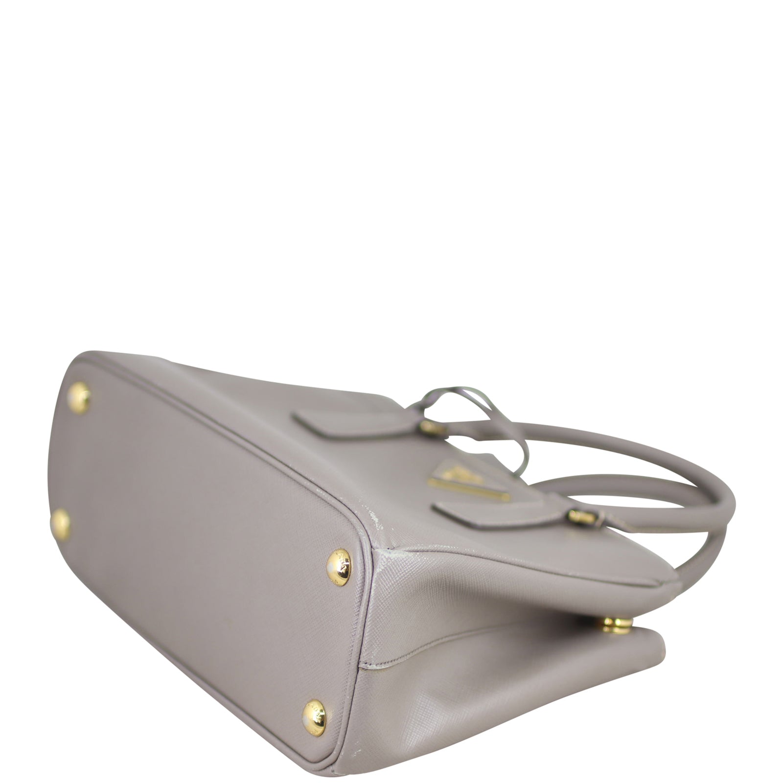 Prada Saffiano Lux Galleria Double Zip Tote Mini Corner