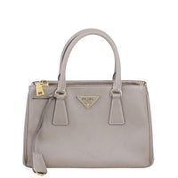 Prada Saffiano Lux Galleria Double Zip Tote Mini Front