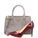 Prada Saffiano Lux Galleria Double Zip Tote Mini Shoe