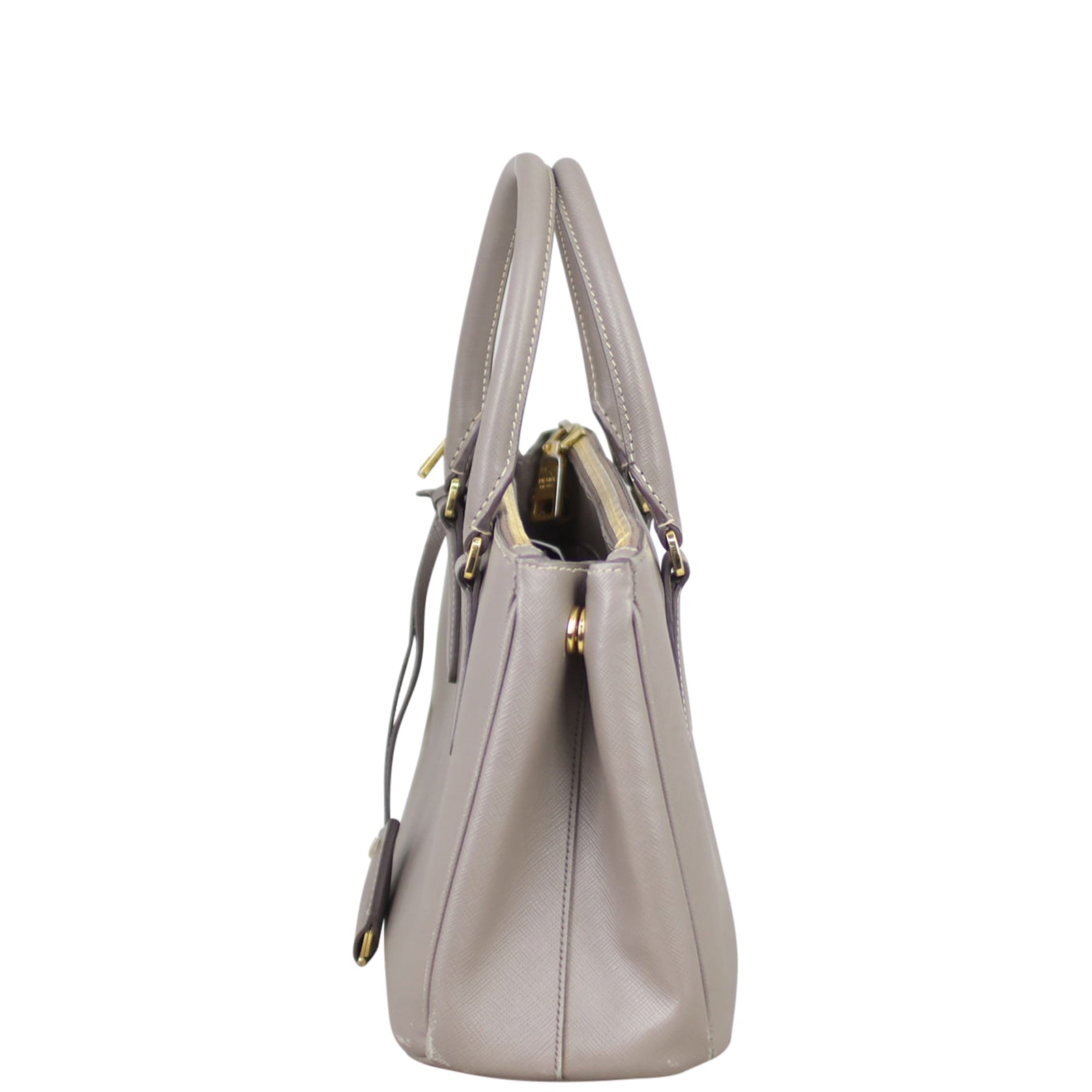 Prada Saffiano Lux Galleria Double Zip Tote Mini Side