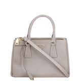 Prada Saffiano Lux Galleria Double Zip Tote Mini Front